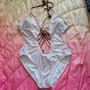 COOGI White and Brown Patterned Garment